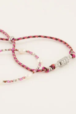 My Jewellery Lot De Bracelets Roses Souvenir Avec Perles Outlet
