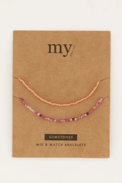 My Jewellery Lot De Bracelets Sertis D'une Pierre Précieuse Outlet