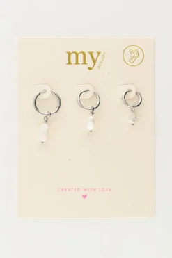 My Jewellery Lot De Trois Boucles D'oreilles En Perles Hot