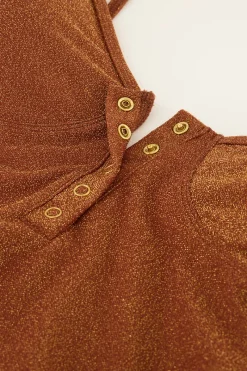 My Jewellery Maillot De Bain Marron En Lurex Fashion