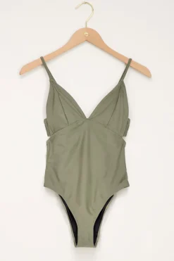 My Jewellery Maillot De Bain Avec Dos Croisé Vert foncé Discount