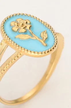 My Jewellery Maxi Bague Art Bleu Avec Fleur Online
