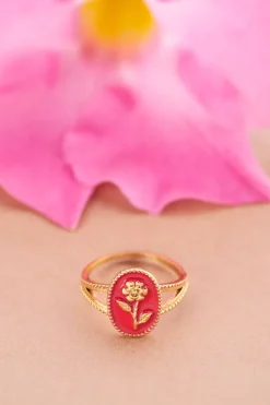 My Jewellery Maxi Bague Art Rose Avec Fleur Discount