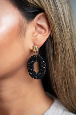 My Jewellery Maxi Boucles D’oreilles à Pierres Noires New