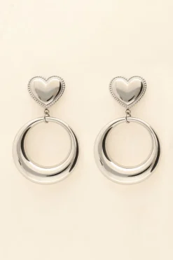My Jewellery Maxi Boucles D'oreilles Coeur Et Anneau Best