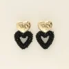 My Jewellery Maxi Boucles D’oreilles Coeur à Pierres Roses Clearance