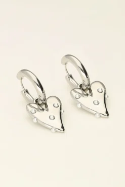 My Jewellery Maxi Boucles D’oreilles Coeur à Perles Outlet