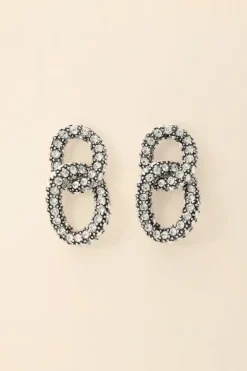 My Jewellery Maxi Boucles D'oreilles Maillons à Strass Clearance
