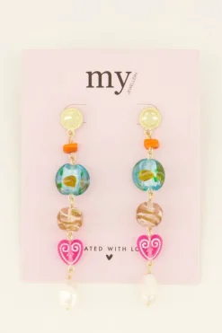 My Jewellery Maxi Boucles D'oreilles Perles Et Pierres Sale