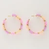 My Jewellery Maxi Créoles Avec Des Fleurs Multicolores Best