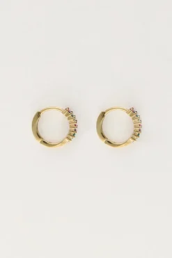 My Jewellery Mini-boucles D'oreilles Avec Pierres Multicolores Online