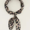 My Jewellery Mini-foulard Satiné Imprimé Léopard Discount