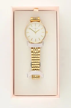 My Jewellery Montre Bracelet à Maillons Et Cadran Blanc Rond Clearance