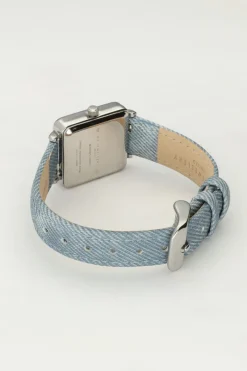 My Jewellery Montre Carrée à Bracelet En Denim Clearance