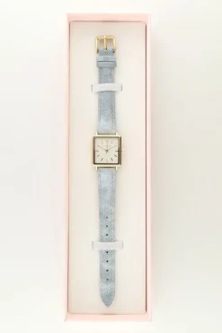 My Jewellery Montre Carrée à Bracelet En Denim Clearance