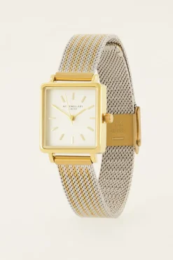 My Jewellery Montre Carrée Avec Bracelet à Maillons Dorés Et Argentés Online
