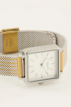My Jewellery Montre Carrée Avec Bracelet à Maillons Dorés Et Argentés Online