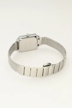 My Jewellery Montre Carrée Avec Bracelet à Maillons Tressés New