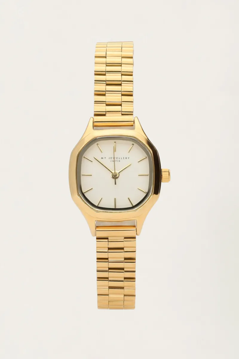 My Jewellery Montre Hexagonale Vintage Avec Bracelet à Maillons Hot