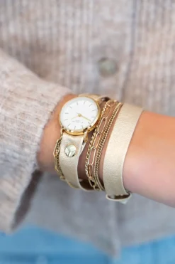 My Jewellery Montre Métallique à Double Bracelet Discount