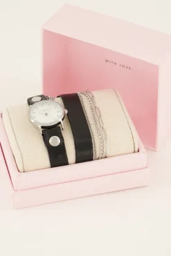 My Jewellery Montre Noire à Double Bracelet Discount