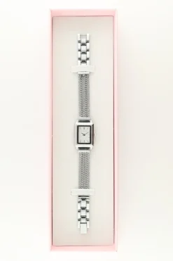 My Jewellery Montre Rectangulaire Avec Chaînes Hot