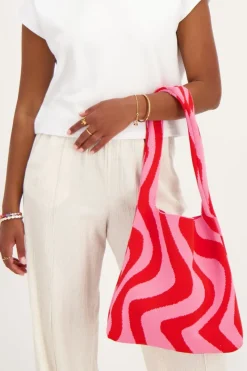 My Jewellery Panier Rouge Et Rose En Forme De Tourbillon Clearance