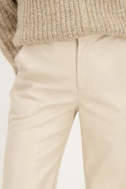 My Jewellery Pantalon Ample Beige En Similicuir Clearance