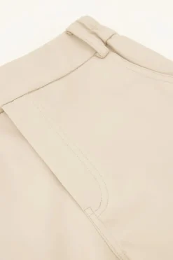 My Jewellery Pantalon Ample Beige En Similicuir Clearance