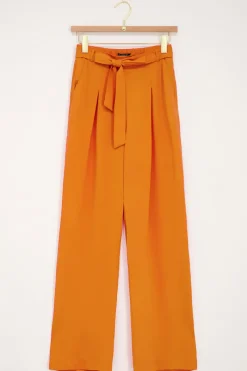 My Jewellery Pantalon Ample Avec Ceinture Orange Fashion