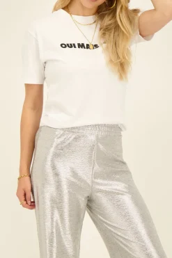 My Jewellery Pantalon Argenté à Jambes Larges Argenté/Gris Outlet