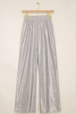 My Jewellery Pantalon Argenté à Jambes Larges Argenté/Gris Outlet