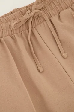 My Jewellery Pantalon Beige à Pinces Discount