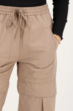 My Jewellery Pantalon Cargo à Taille élastique Marron Outlet