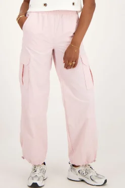 My Jewellery Pantalon Cargo Rose Pâle Avec Ceinture élastique Fashion