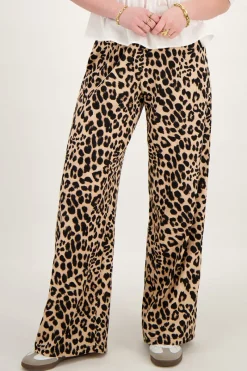 My Jewellery Pantalon Droit à Imprimé Léopard Sale