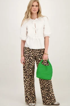 My Jewellery Pantalon Droit à Imprimé Léopard Sale