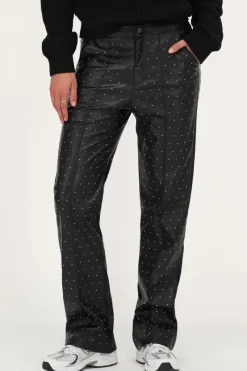 My Jewellery Pantalon Droit Noir à Clous New