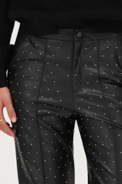 My Jewellery Pantalon Droit Noir à Clous New