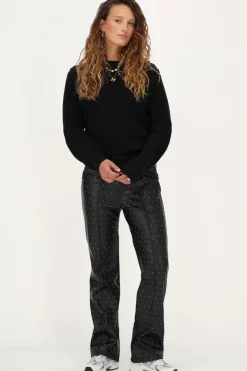 My Jewellery Pantalon Droit Noir à Clous New