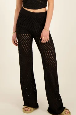 My Jewellery Pantalon Flare Noir En Lurex Fashion