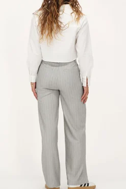My Jewellery Pantalon Gris à Rayures Et Clous Best