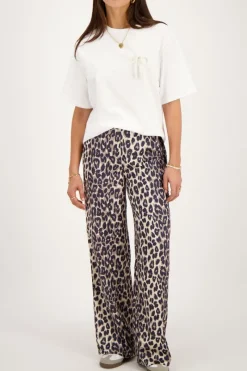 My Jewellery Pantalon Imprimé Leopard Effet Satin Hot