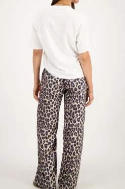 My Jewellery Pantalon Imprimé Leopard Effet Satin Hot