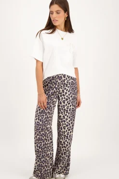 My Jewellery Pantalon Imprimé Leopard Effet Satin Hot