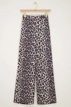 My Jewellery Pantalon Imprimé Leopard Effet Satin Hot
