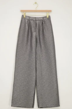 My Jewellery Pantalon Large Argenté Avec Lurex Outlet