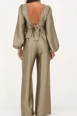 My Jewellery Pantalon Large Bronze à Taille élastique Doré/Bronze Discount
