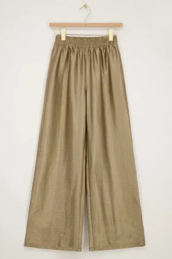 My Jewellery Pantalon Large Bronze à Taille élastique Doré/Bronze Discount
