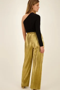 My Jewellery Pantalon Large & Plissé Doré Best